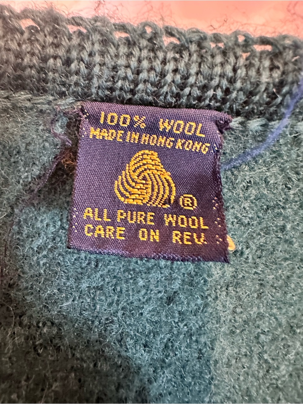 VTG Emerald Green Boiled Wool Fitted Structured Cardigan Jacket Pewter Buttons. - Picture 11 of 12
